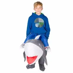Kids Inflatable Shark Costume -bodysocks Shop fancy dress kids inflatable shark costume 2