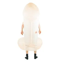 White Inflatable Willy Costume -bodysocks Shop fancy dress white inflatable willy costume 3
